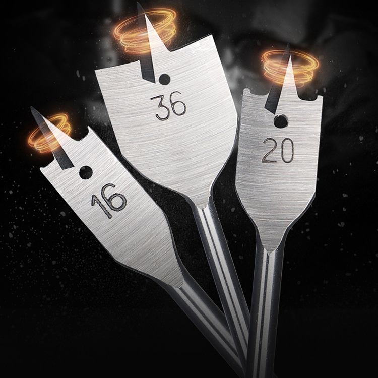 Triple-Point Woodworking Spade Drill Bit Set | Cabinet & Door Lock Bore Cutter | Wood Flat Drill & Expander Kit | 8-50mm Full Range