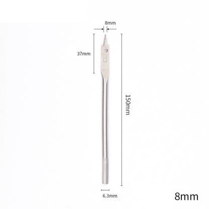 Triple-Point Woodworking Spade Drill Bit Set | Cabinet & Door Lock Bore Cutter | Wood Flat Drill & Expander Kit | 8-50mm Full Range