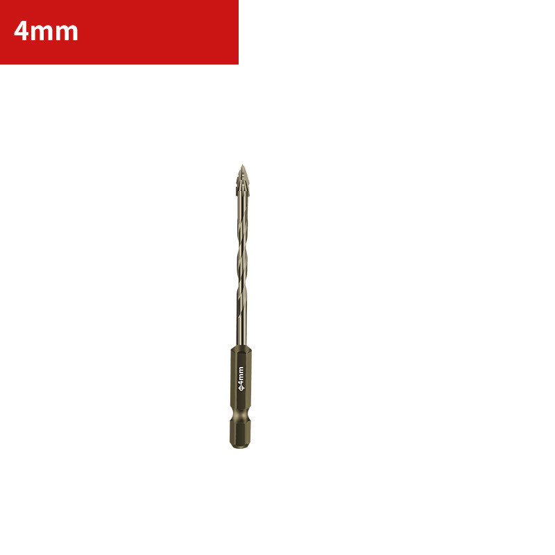 Industrial-Grade 4-Cutter Serrated Eccentric Drill Bit for Porcelain Tiles – Multi-Purpose Ceramic, Glass, Marble Drilling Tool – High-Efficiency Wear-Resistant Alloy Steel
