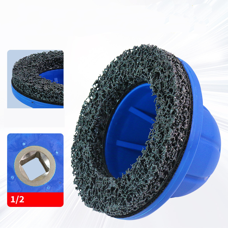 Hub & Rim Rust Removal Polisher – Black Diamond High-Efficiency Cleaning Tool | Wheel & Brake Disc Maintenance | 1/2" Square Drive | Replaceable Polishing Pads