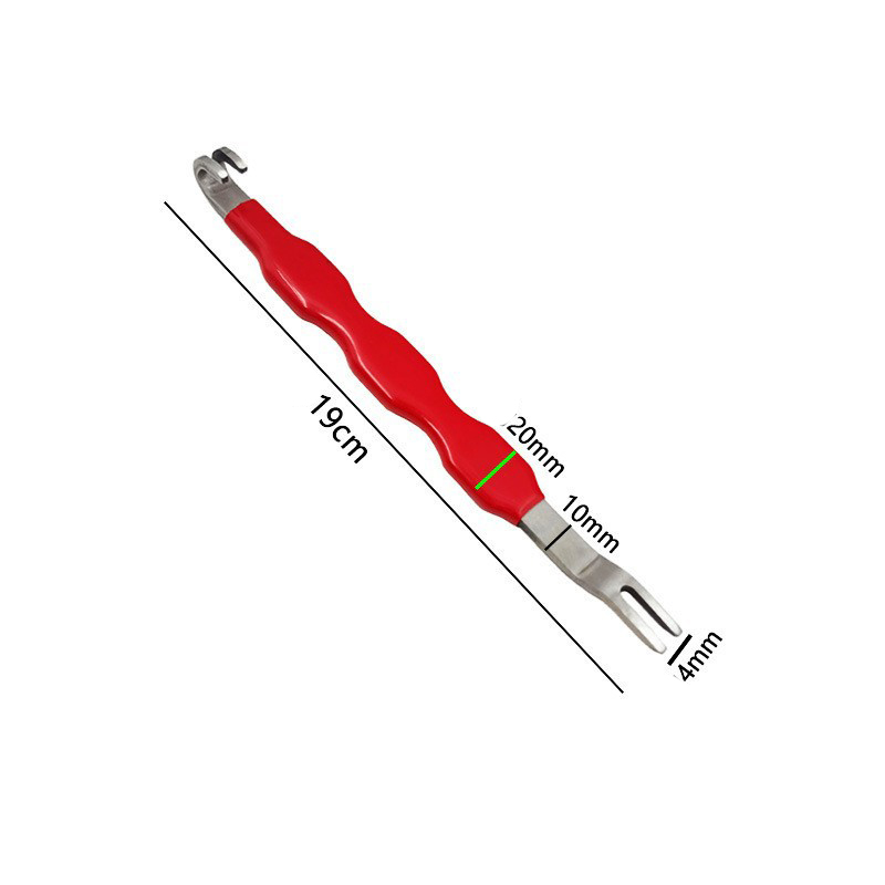 Dual-End Circuit Breaker Bar | Automotive Wire Harness Clip Removal Tool | Specialized Electrical Connector Pry Bar | Non-Slip Handle | 190mm