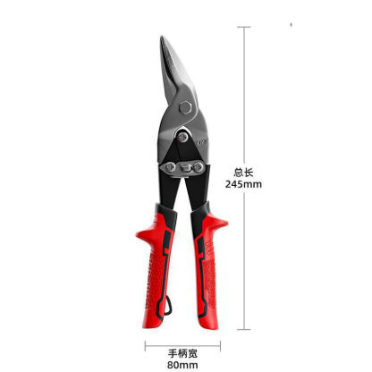 Industrial-Grade Tin Snips - CRV Chrome Vanadium Steel, Wire Stripper & Crimper 2-in-1, Aviation Snip for Stainless Steel & Light Gauge Metal