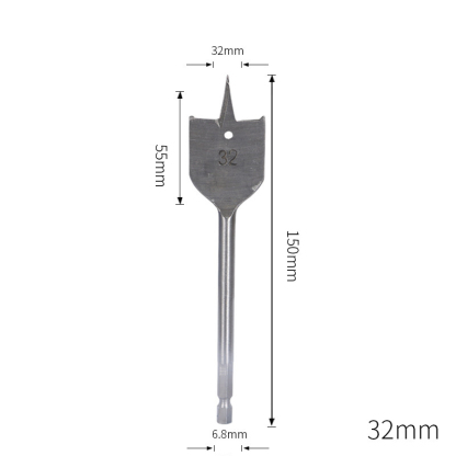 Triple-Point Woodworking Spade Drill Bit Set | Cabinet & Door Lock Bore Cutter | Wood Flat Drill & Expander Kit | 8-50mm Full Range