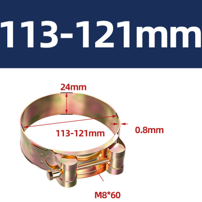 Heavy Duty Hose Clamp - Reinforced European Style Pipe Clip, Corrosion Resistant Galvanized Carbon Steel, for PVC Pipe & Hose Fixing