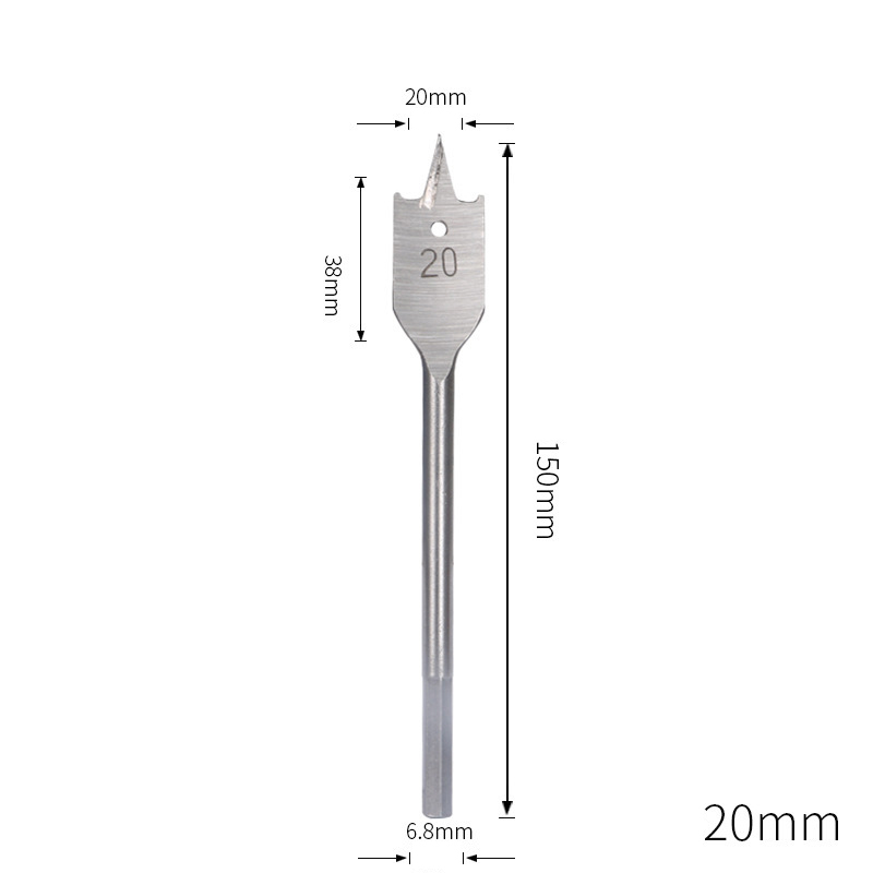 Triple-Point Woodworking Spade Drill Bit Set | Cabinet & Door Lock Bore Cutter | Wood Flat Drill & Expander Kit | 8-50mm Full Range