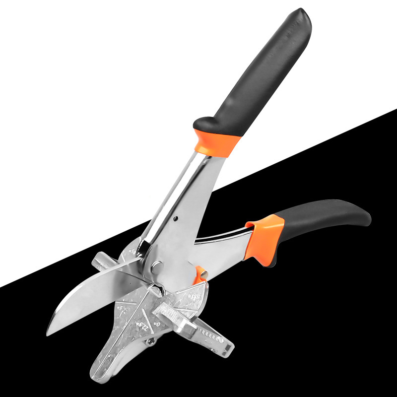 Industrial Multi-Angle Cutter - 45° to 135° Adjustable | SK-5 Alloy Steel Blades | for Cable Trunking, Plastic & Thin Wood Cutting | Non-Slip Rubberized Handle