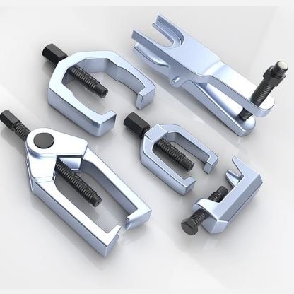 5-Piece Ball Joint Puller Set - Steering Tie Rod & Control Arm Removal Tool Kit, Durable Forged Steel Design for Auto Repair, DIY, and Workshops