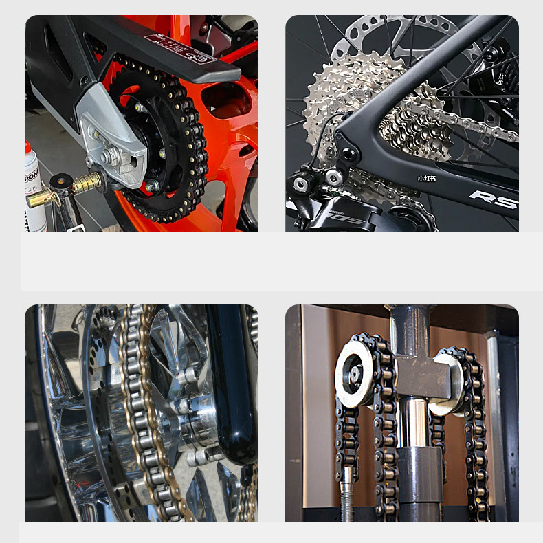 Universal Chain Tool Kit 60-200 - Heavy-Duty Motorcycle Bike Bicycle E-Bike Chain Breaker, Rivet Press, Crank Remover & Chain Clamp Tool - Forged 45# Steel, Rust-Resistant & Durable