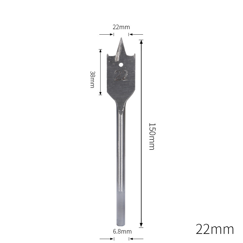 Triple-Point Woodworking Spade Drill Bit Set | Cabinet & Door Lock Bore Cutter | Wood Flat Drill & Expander Kit | 8-50mm Full Range