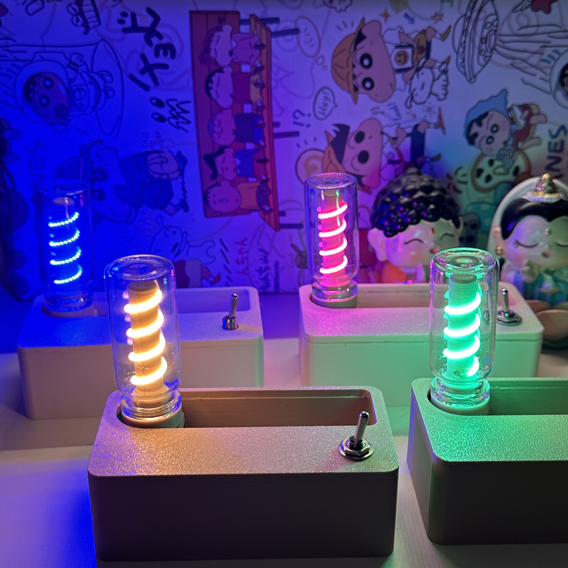 Creative Magnetic Night Light - Versatile Desk Decor, Bedroom Ambient Lighting, and Outdoor Camping Companion with Stress-Relief Feature