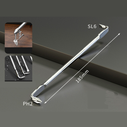 The Ultimate 90-Degree Offset Screwdriver Set for Tight Spaces - L-Shape/Z-Shape, Magnetic Tip, S2 Alloy Steel, Rust Proof - Phillips/Slotted/Torx/Hex Bits