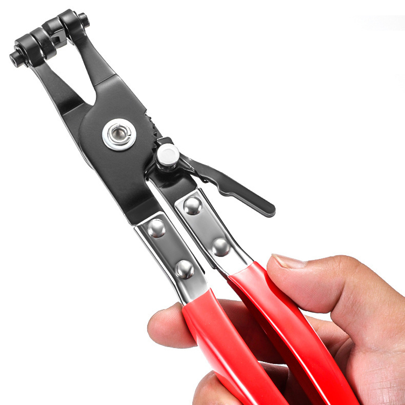 Universal Hose Clamp Pliers - Self-Tightening, Quenched Manganese Steel Head, Effortless Grip Design for Automotive & Household Hose Clamp Repair