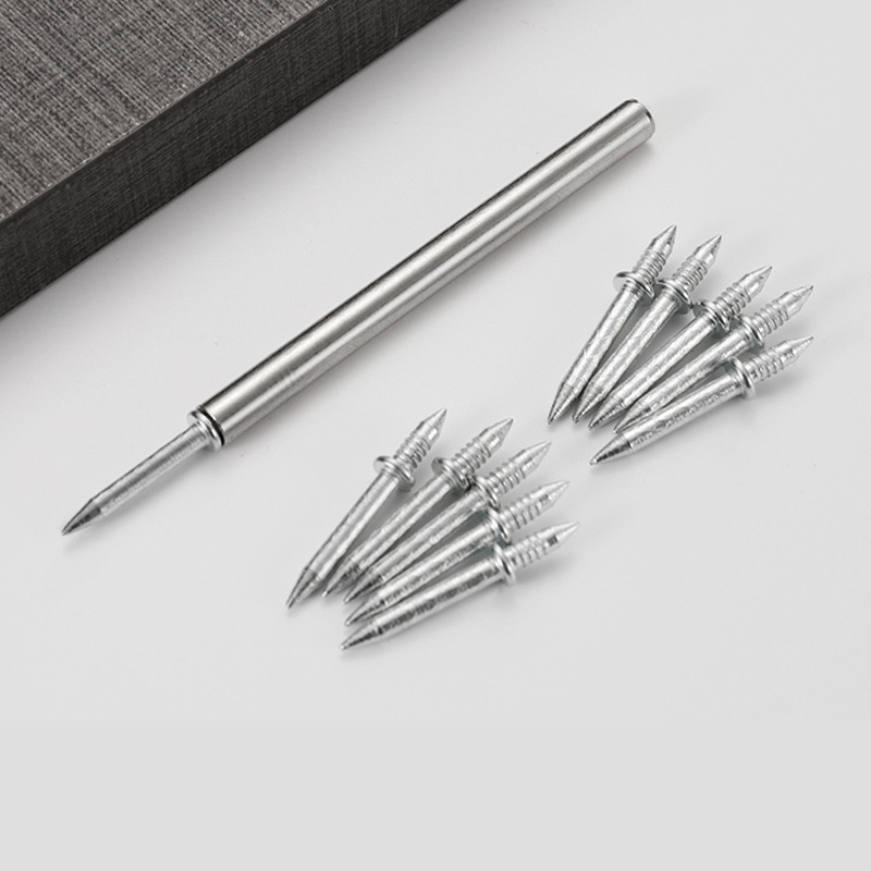 Dual-Headed Goat Nail Invisible Fixing Nails - Double-Ended Seamless No-Hole Nails for Baseboards