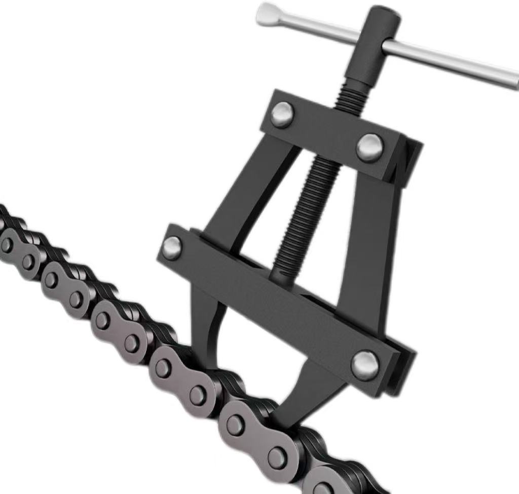 Universal Chain Tool Kit 60-200 - Heavy-Duty Motorcycle Bike Bicycle E-Bike Chain Breaker, Rivet Press, Crank Remover & Chain Clamp Tool - Forged 45# Steel, Rust-Resistant & Durable