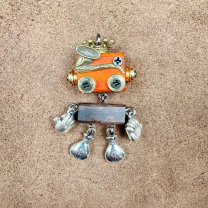 Cultural Creative Punk Robot - Handmade Adjustable Pendant for Unisex Necklace & Phone Accessory