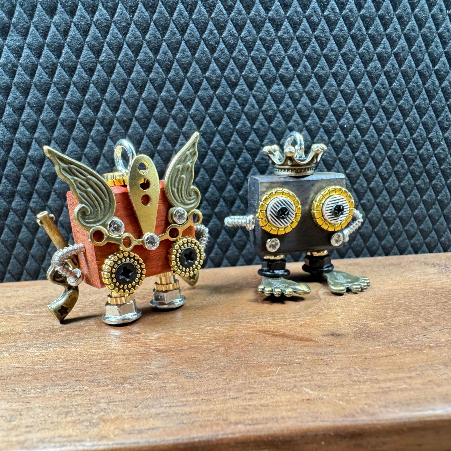 Indie Crafted Punk Robot Pendant - Boutique Design for Necklace & Keychain, Unique Unisex Streetwear Jewelry