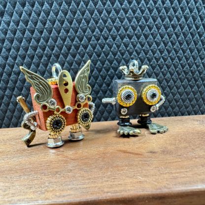 Indie Crafted Punk Robot Pendant - Boutique Design for Necklace & Keychain, Unique Unisex Streetwear Jewelry