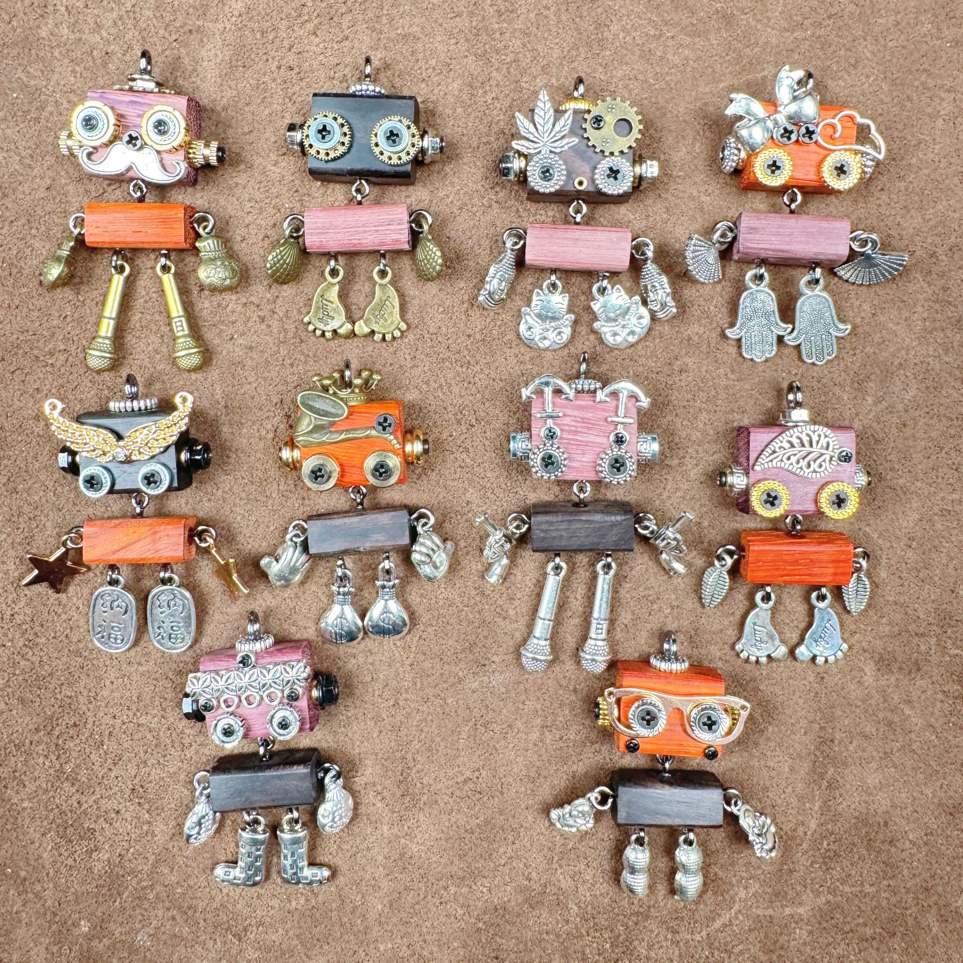 Cultural Creative Punk Robot - Handmade Adjustable Pendant for Unisex Necklace & Phone Accessory