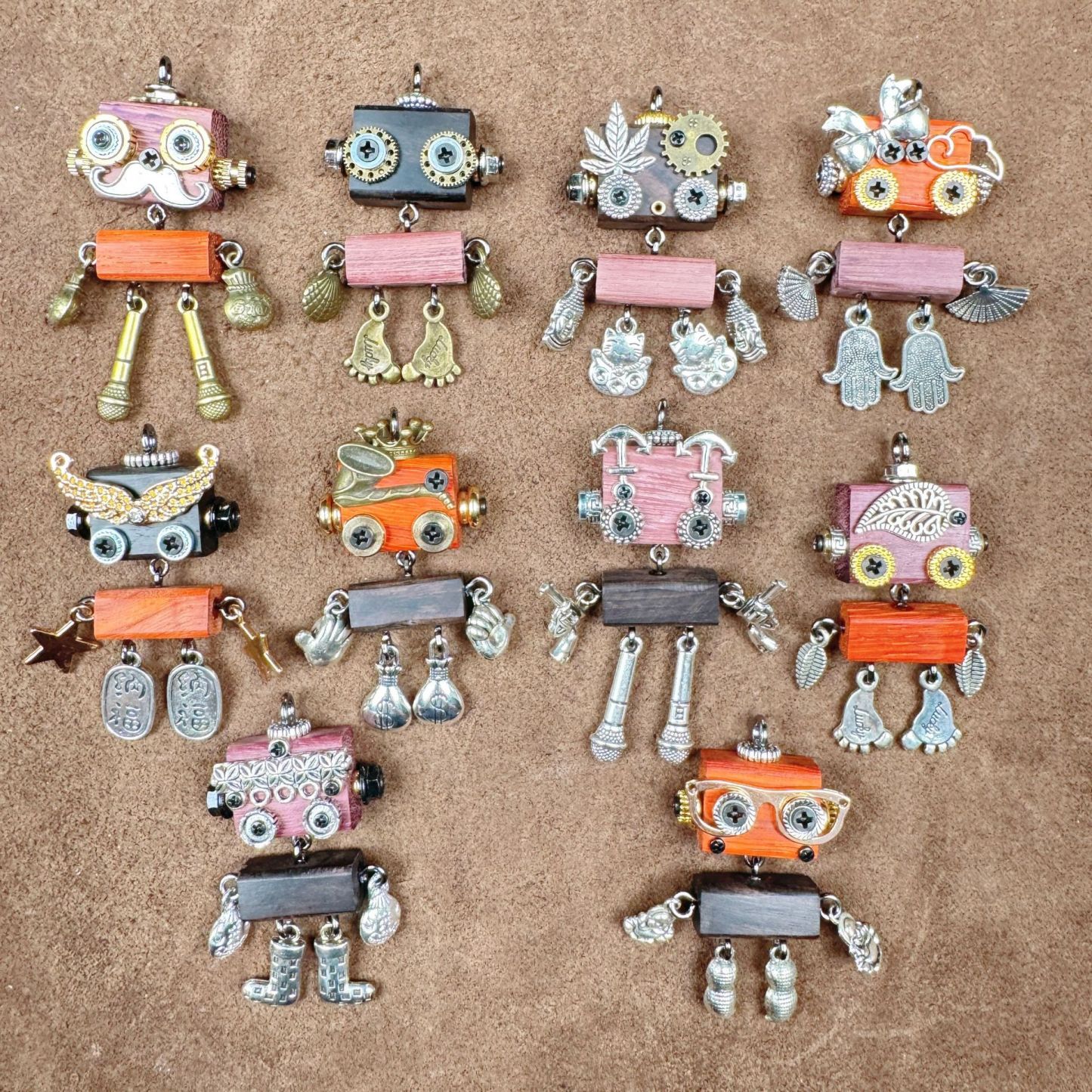 Cultural Creative Punk Robot - Handmade Adjustable Pendant for Unisex Necklace & Phone Accessory