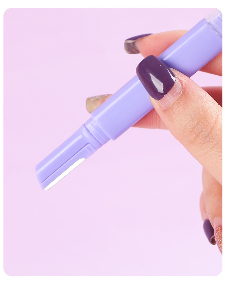 Dual-End Eyebrow Razor with Safety Guard - Precision & Painless Hair Removal