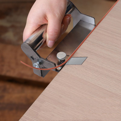 2-in-1 Stainless Steel Edge Trimmer & Rounding Plane, Wood Chamfering Tool with Alloy Blades for Deburring and Smoothing