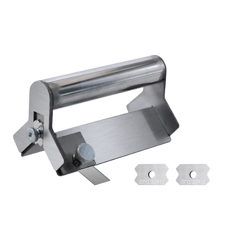 2-in-1 Stainless Steel Edge Trimmer & Rounding Plane, Wood Chamfering Tool with Alloy Blades for Deburring and Smoothing