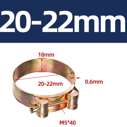 Heavy Duty Hose Clamp - Reinforced European Style Pipe Clip, Corrosion Resistant Galvanized Carbon Steel, for PVC Pipe & Hose Fixing