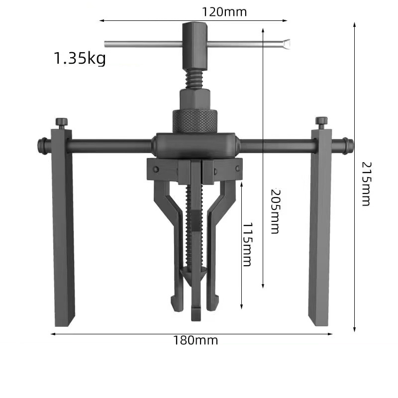 Internal Bearing Three-Jaw Puller - Self-Tightening & Anti-Drop Design, Chrome Vanadium Steel Forged, High-Strength Slide Hammer - Ideal for Inner Bore Bearing Removal in Mechanical and Automotive Repair