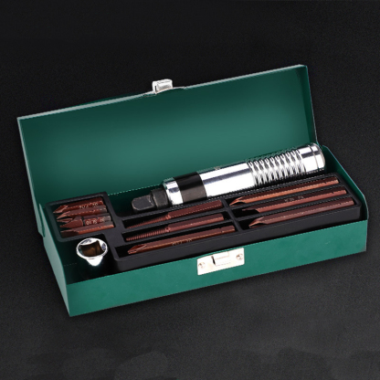 Impact Screwdriver Set (12-Piece & 16-Piece Options) - Forward/Reverse Switch, Magnetic Bits, Anti-Slip Grip, Multi-Purpose Screwdriver Kit for Stubborn Screws