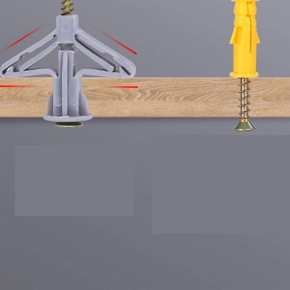 Gypsum Board Specific Airplane/Butterfly Type Expansion Anchors - Hollow Brick Self-Tapping Wall Plugs - Nylon Expansion Screws