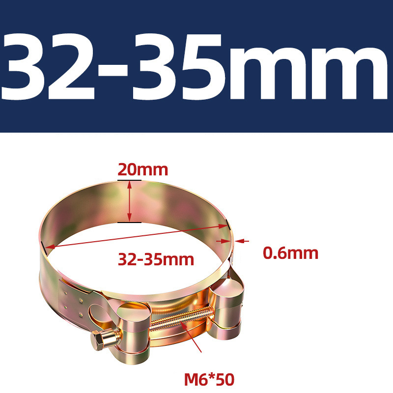 Heavy Duty Hose Clamp - Reinforced European Style Pipe Clip, Corrosion Resistant Galvanized Carbon Steel, for PVC Pipe & Hose Fixing