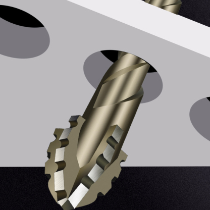 Industrial-Grade 4-Cutter Serrated Eccentric Drill Bit for Porcelain Tiles – Multi-Purpose Ceramic, Glass, Marble Drilling Tool – High-Efficiency Wear-Resistant Alloy Steel