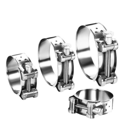 Heavy Duty Hose Clamp - Reinforced European Style Pipe Clip, Corrosion Resistant Galvanized Carbon Steel, for PVC Pipe & Hose Fixing