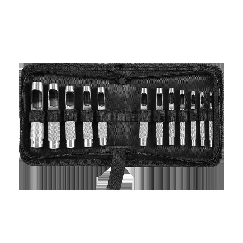 Professional-Grade High-Carbon Steel Belt Punch & Hole Punch Set – Multi-Size Kits (2.5–25mm) for Industrial Gaskets, Rubber Parts, Plastic Sheets, Leather Craft, and Mechanical Seals | Heavy-Duty Repair & Manufacturing Tool