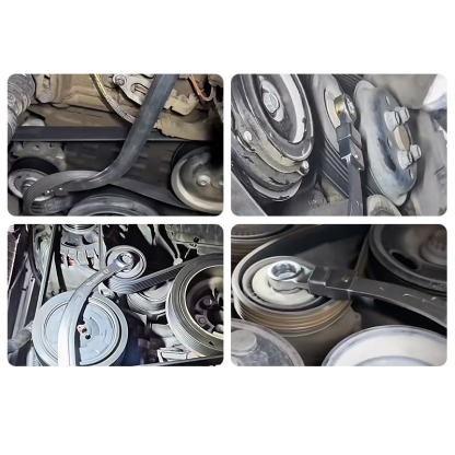 15-Piece Engine Belt Tensioner Wrench Set | Flat Long-Reach Serpentine Belt Tool Kit | Chrome Vanadium Steel Forged | Professional Automotive Repair Tools for Idler & Tensioner Pulley Adjustment