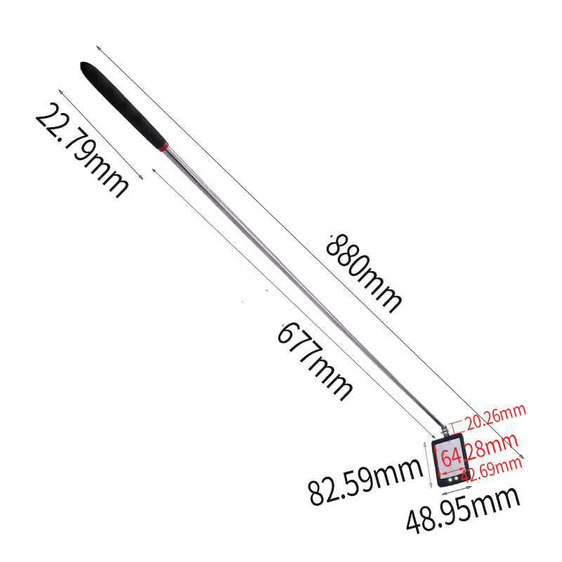 360° Adjustable Extendable Car Inspection Mirror with LED Light – Portable Engine & Undercarriage Inspection Tool for Vehicle & Mechanical Maintenance