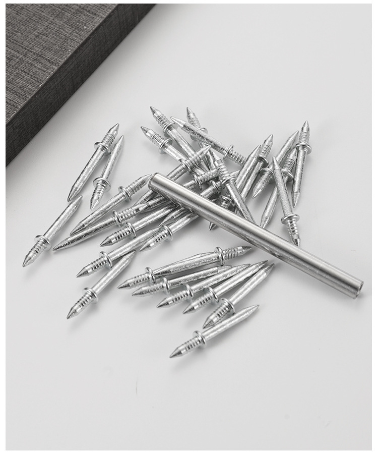 Dual-Headed Goat Nail Invisible Fixing Nails - Double-Ended Seamless No-Hole Nails for Baseboards