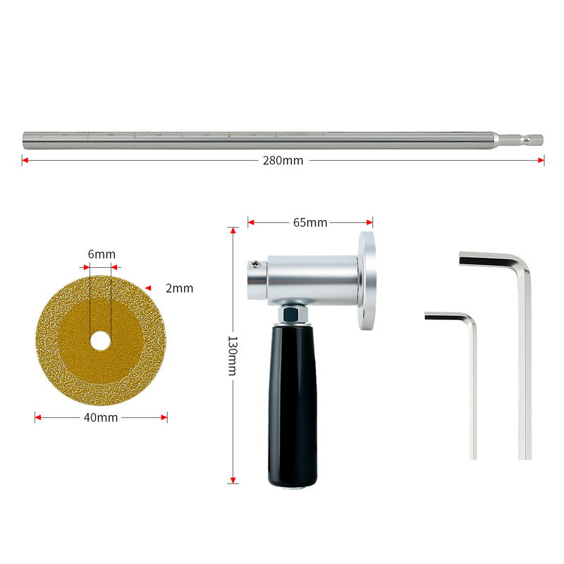 Professional PVC Pipe Cutter with Scale - Adjustable Cutting Length, Upgraded Ergonomic Handle, Drill-Compatible for Effortless Multi-Material Cutting