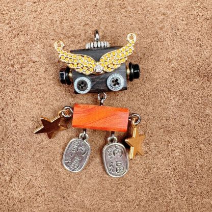 Cultural Creative Punk Robot - Handmade Adjustable Pendant for Unisex Necklace & Phone Accessory