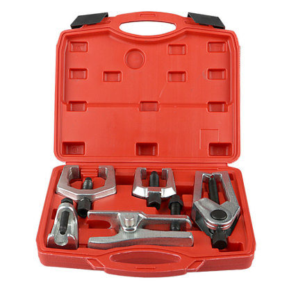 5-Piece Ball Joint Puller Set - Steering Tie Rod & Control Arm Removal Tool Kit, Durable Forged Steel Design for Auto Repair, DIY, and Workshops