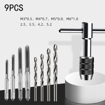 9Cr18 Bearing Steel Tap and Die Set - Non-Slip Design, Secure Locking, Effortless Threading