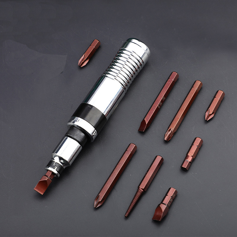 Impact Screwdriver Set (12-Piece & 16-Piece Options) - Forward/Reverse Switch, Magnetic Bits, Anti-Slip Grip, Multi-Purpose Screwdriver Kit for Stubborn Screws