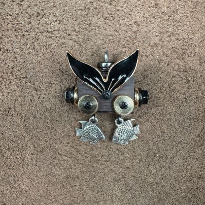 Clever Little Punk Robot - Handmade Wooden Keepsake for Daily Carry, Playful Unisex Necklace & Keychain Charm