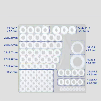 Silicone Sealing Gasket Repair Kit for Plumbing Leaks – 4-Piece & 6-Piece Washers & O-Rings – High/Low Temperature Resistant, Eco-Friendly, Non-Toxic – Complete Bathroom & Kitchen Faucet Leak Repair Set