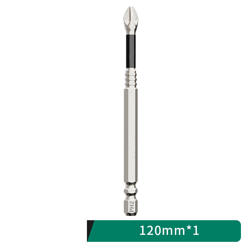 Anti-Slip & Shock-Resistant Phillips Screwdriver Bit - S2 Alloy Steel, Strong Magnetic, High Hardness, Dual Groove Design - Compatible with Impact Drivers/Drills/Electric Screwdrivers (PH2, 25-150mm Options)