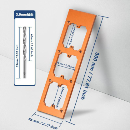 Professional 86-Type Switch & Socket Hole Cutter | 70mm Standard Hole Spacing | Reinforced Aluminum Alloy Mold | Bidirectional Operation
