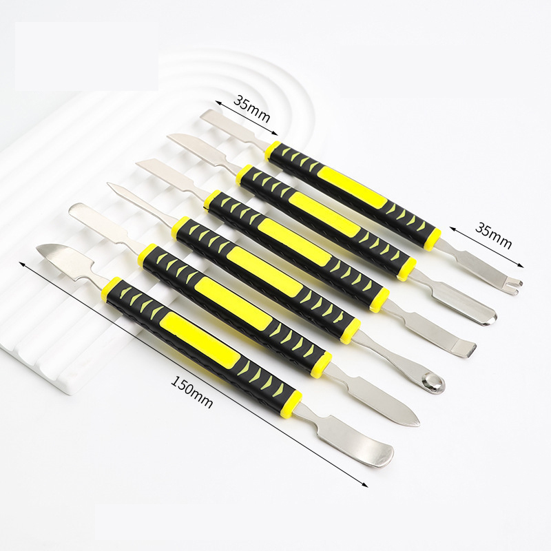 Professional 6-Piece Repair Spudger Kit - Universal Metal Pry Tools for Phones, Tablets & Laptops | Anti-Slip Grip | Precision Opening Tools | Say Goodbye to Broken Fingernails!