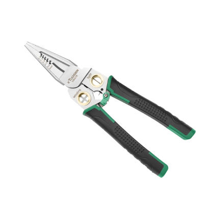 Professional Multifunctional Wire Stripping Pliers - Electrician Tool with Voltage Tester, Wire Cutter, Stripper & Crimper for Secure Electrical Work