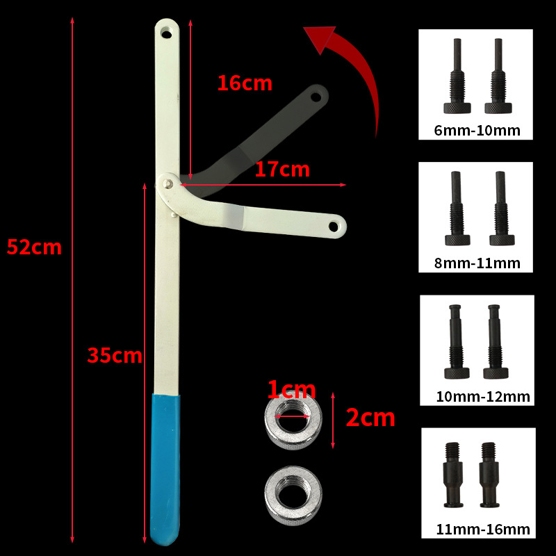 Interchangeable Belt Pulley Lock Tool - Multi-Function Belt Wrench - Specialist Tool for VW, Audi, Toyota Engine Maintenance & Repair