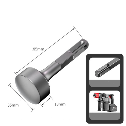 Demolition Hammer Chisel Points & Accessories - Square/Hex/Round Shank, Flat/Concave/Arc Head - for Duct Seaming, Pipe Crimping, Orchard Fencing, Flood Control Piling